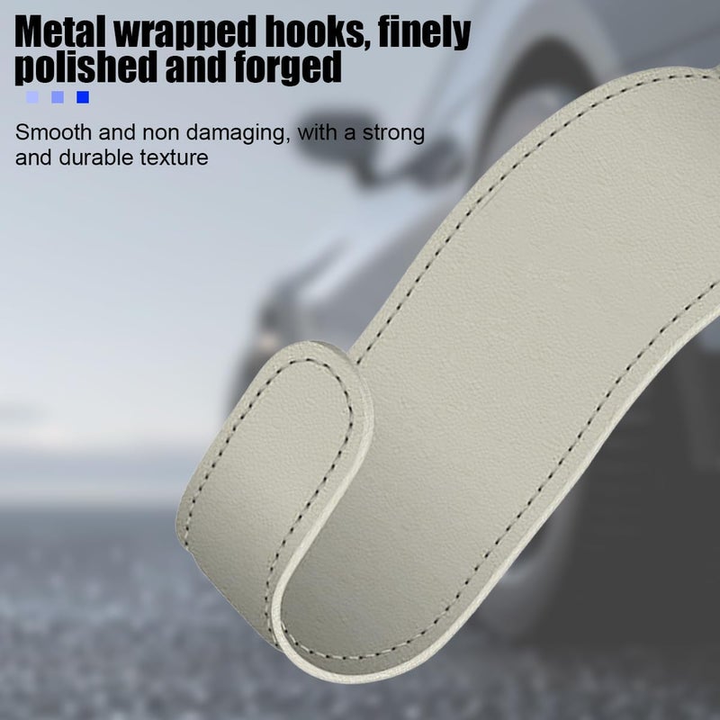 Bittwee Car Co-Pilot Glovebox Hooks, 2PCS Anti-Scratch Vehicle Passenger Seat Storage Hanger for Handbag Purse Umbrellas, Auto Interior Organizer, Universal for SUV Sedan Truck(Beige) - Image 4